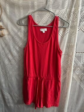 Red Sleeveless Women’s Romper Dress